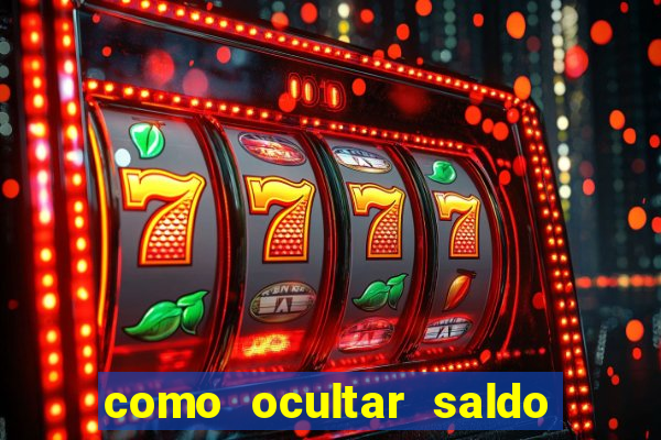 como ocultar saldo na betfair